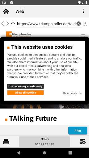 TA/UTAX Mobile Print screenshot 2