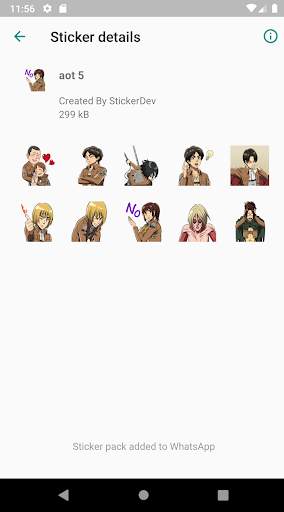 Attack On Tittan Sticker WA screenshot 6