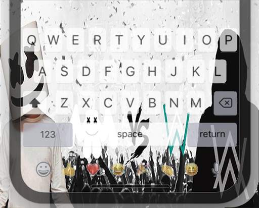 Keyboard Theme of Marshmellow and Alan Walker Cute screenshot 3