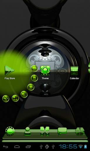 Next Launcher Theme glas lime screenshot 7