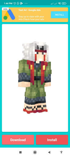 Skin Naruto for MCPE - Skinpack - 3D View screenshot 3