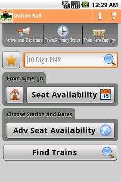 Indian Rail Info App screenshot 1