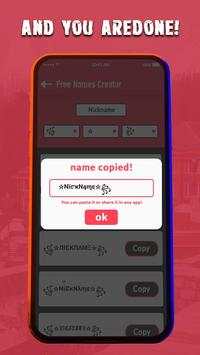 Name Creator For Free Fire - Nickname Generator screenshot 2