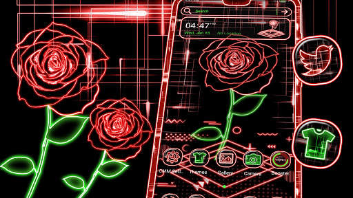 Laser Rose Launcher Theme screenshot 1