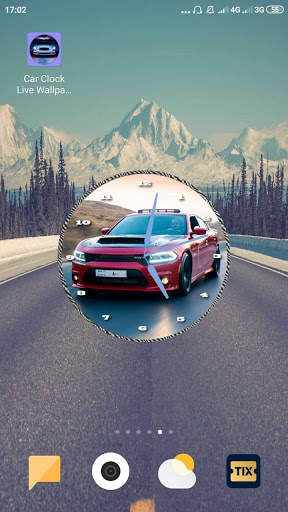 Sport Car Clock Live Wallpaper स्क्रीनशॉट 2