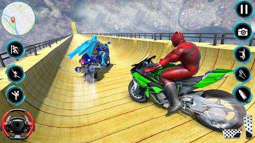 Superhero Tricky Bike Stunt 3D screenshot 20