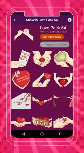 💝 Romantic stickers and love phrases for WhatsApp screenshot 4