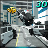 Futuristic Police Flying Car icon