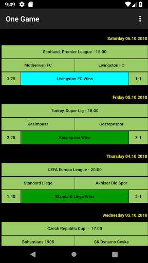One Game Betting Tips screenshot 6