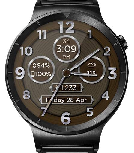Brushed Wood HD Watch Face Widget & Live Wallpaper screenshot 13