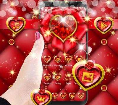 beauty red love theme screenshot 4