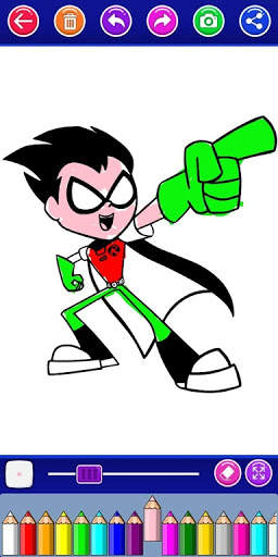 Teen the titans coloring go cartoon game screenshot 2