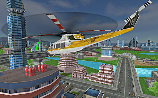 Futuristic Helicopter Rescue Simulator Flying screenshot 8