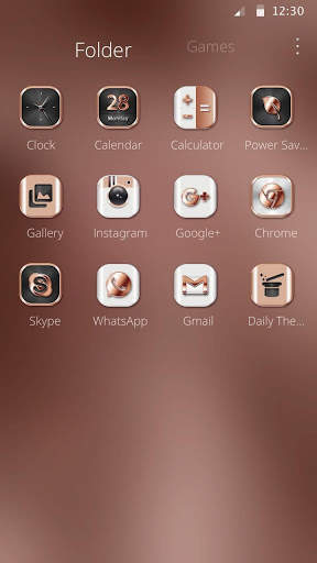 Rose Gold Rosette Theme screenshot 3