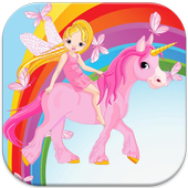 Pink Princess unicorn run icon