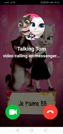 Video call From Tom & Angela cat lovely (prank) screenshot 2