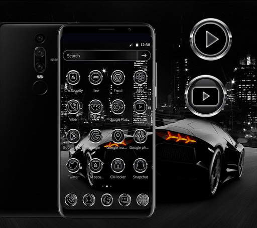 Black Luxury Sports Car Theme🚗 screenshot 4