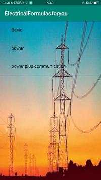 Electrical Engineering Formulas скриншот 1