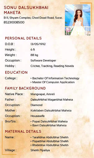 Biodata Maker - Biodata maker for marriage purpose screenshot 4