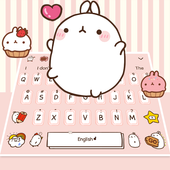 Cute Pink Bunny Rabbit Keyboard Theme icon