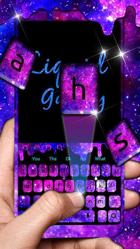 Melting Liquid Galaxy Keyboard Theme screenshot 2