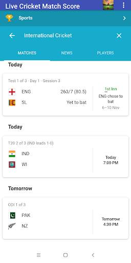 Live Cricket Match Scores screenshot 2