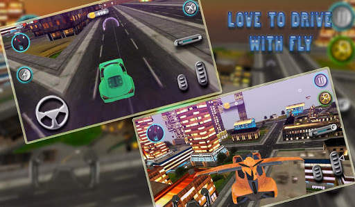 Free Sports Car Flying 3d 2018 screenshot 2