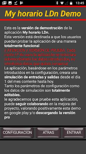 My horario LDn Demo скриншот 3