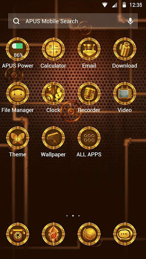 Round Steam Luxurious-APUS Launcher stylis theme screenshot 2