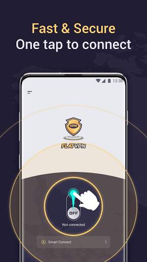 Free VPN, Fast & Secure - Flat VPN Free screenshot 2