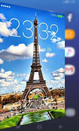 Paris Lock Screen Pro 5 تصوير الشاشة