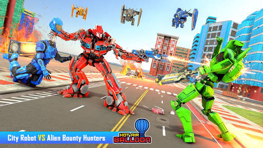 Hot Air Balloon Robot Car Transform Robot Games screenshot 4