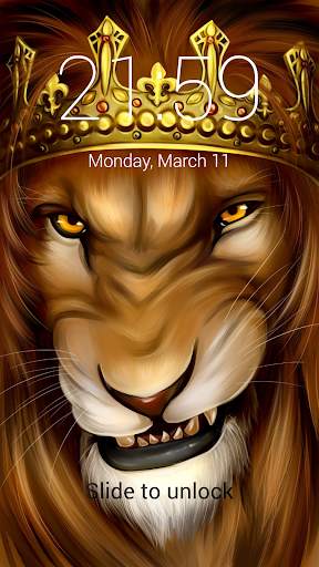 Lion Art Passcode Lock Screen & Wallpapers 🦁 screenshot 4