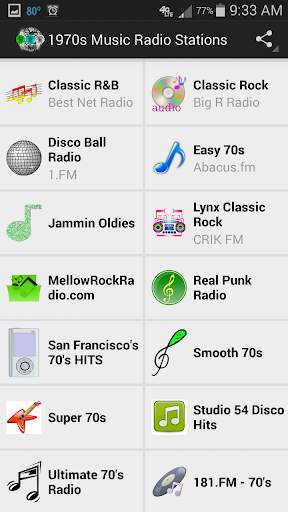 1970s Music Radio Stations screenshot 3