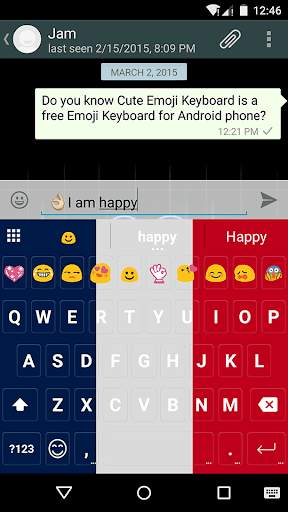 French Emoji Keyboard Theme screenshot 5