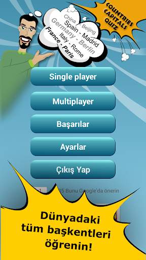 Ülke Başkentleri Quizi screenshot 1