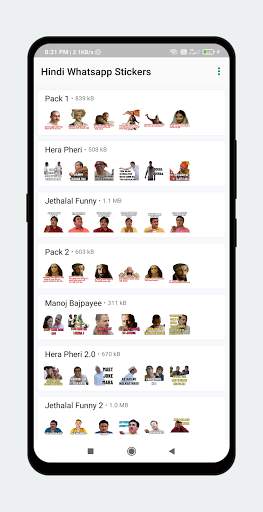 Hindi Sticker: Funny WASticker screenshot 2
