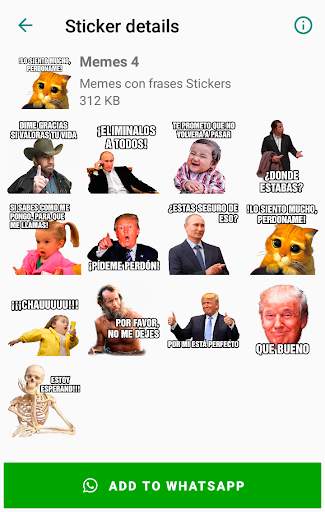 Memes Stickers with Phrases WhatsApp WAStickerApps screenshot 4