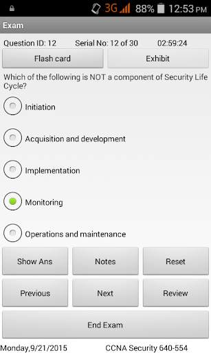 CCNA Security Exam Sim screenshot 5