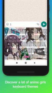 Anime Girl Keyboard Theme screenshot 2