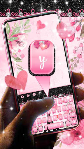 Pink Paris Eiffel Tower Keyboard स्क्रीनशॉट 2