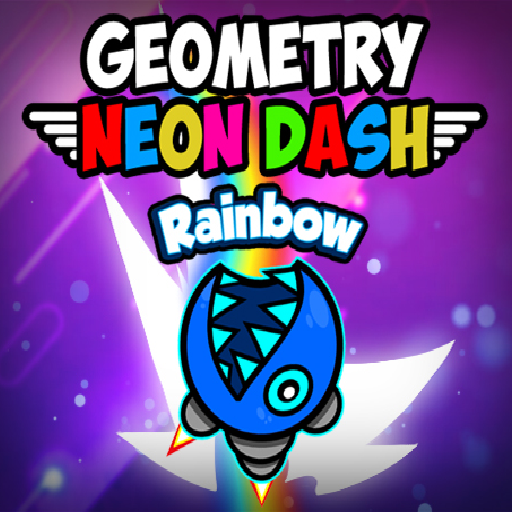 Geometry Neon Dash Rainbow icon