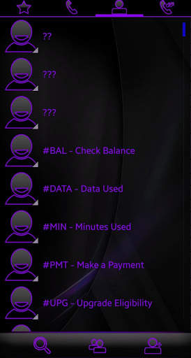 THEME SWIPE DIALER SPETRA PURPLE GLASS screenshot 4
