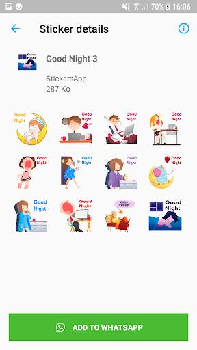 Good Night Stickers for WhatsApp - WAStickerApps screenshot 4