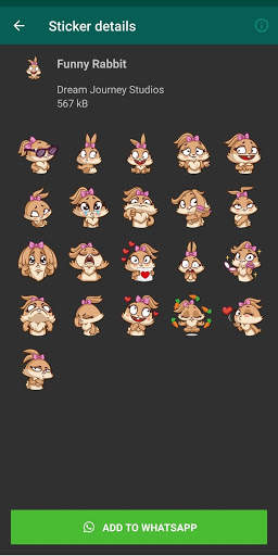 🐰 Best Cute & Funny Rabbit Sticker For Whatsaap screenshot 6