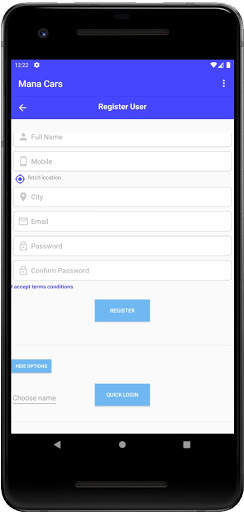 ManaCars -  cab , self driving  booking screenshot 1