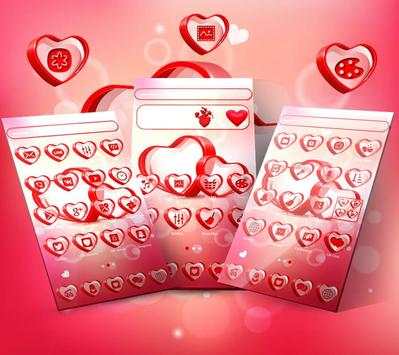 3D Love Heart Launcher Theme screenshot 3