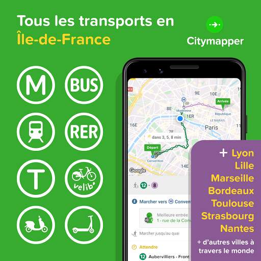 Citymapper: Itinéraires pour tous vos déplacements screenshot 1
