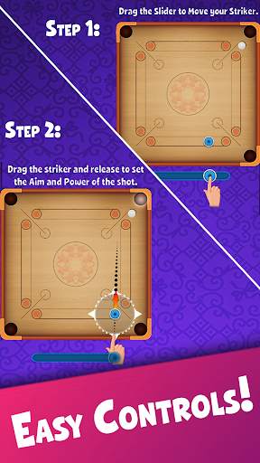 Carrom Clash  Realtime Multiplayer Free Board Game screenshot 1