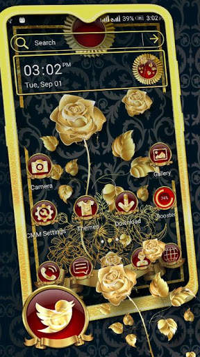 Luxury Rose Gilt Launcher Theme 1 تصوير الشاشة